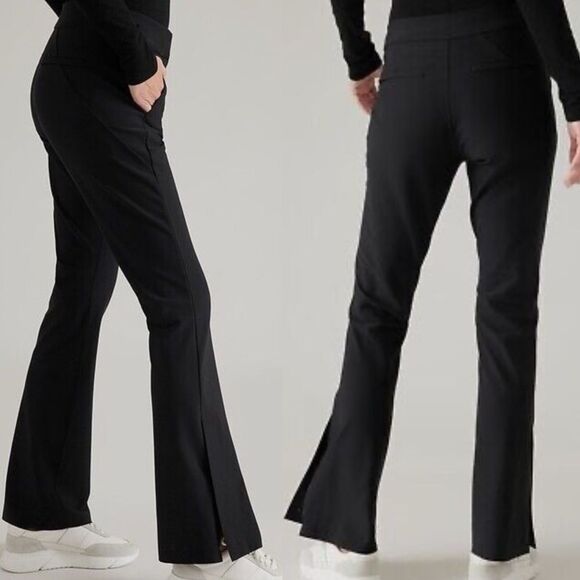Athleta Pants - NWT Athleta Black Stellar Flare Trouser Pant Sz 4 #486208